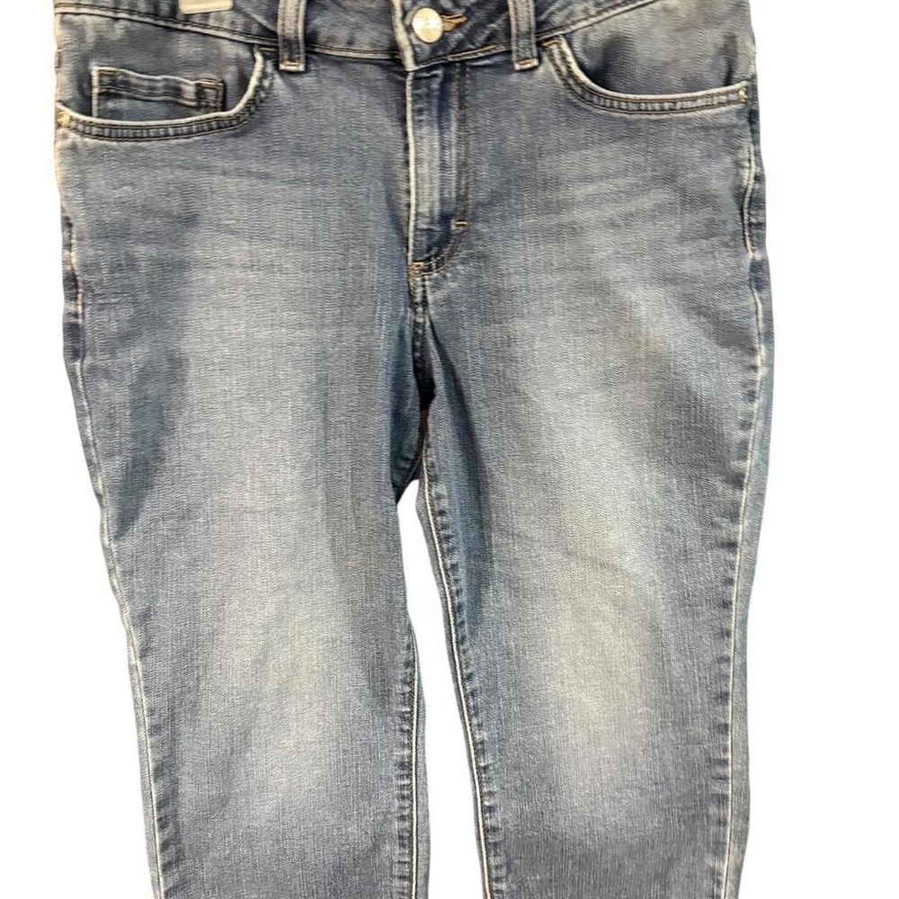 Lee Regular Fit Mid Rise Jeans Womens 8 Medium Wash Blue Denim 33410T